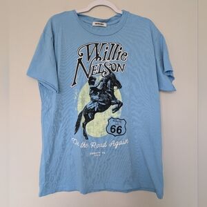 Daydreamer Light Blue Willie Nelson Graphic Tee